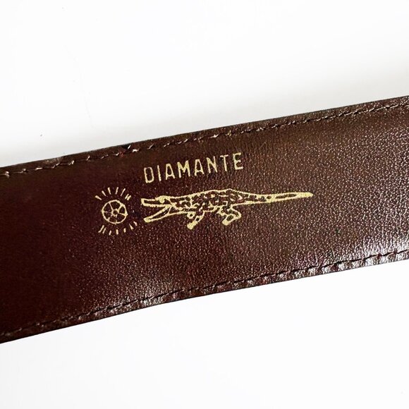 Stefano Vernizzi by Parma Belt Mens Diamante Brown Alligator - Picture 6 of 10